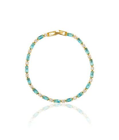 Elegant Natural Turquoise and Gold Bracelet