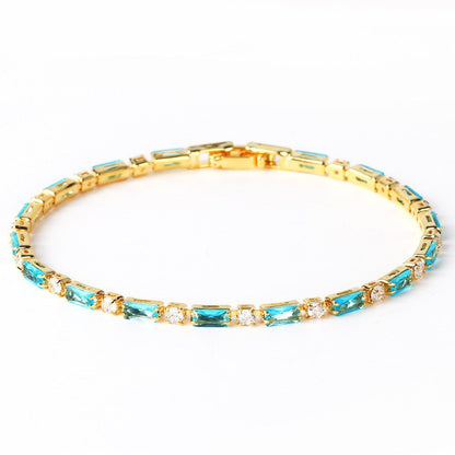 Elegant Natural Turquoise and Gold Bracelet